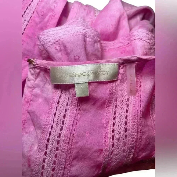 LoveShackFancy Natasha Pink Ruffle Tiered Mini Dress Size P (00) - Picture 6 of 7